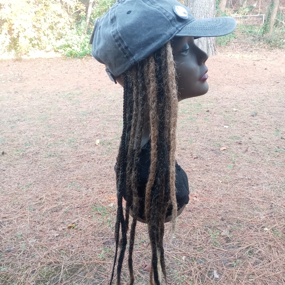 Black brown handmade Ombre tie on loc extensions - Picture 4 of 13